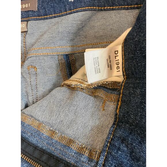 DL1961 Patti Straight Leg High Rise Vintage Ankle Jeans Blue Two Tone Size 30 - Picture 11 of 16
